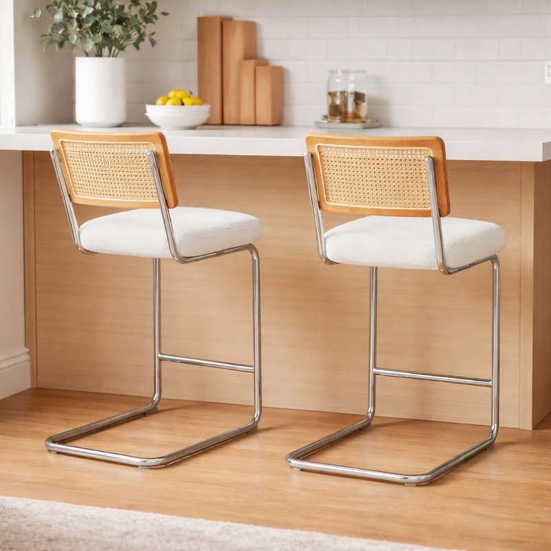Tabourets de comptoir Cidad Modern, Blanc