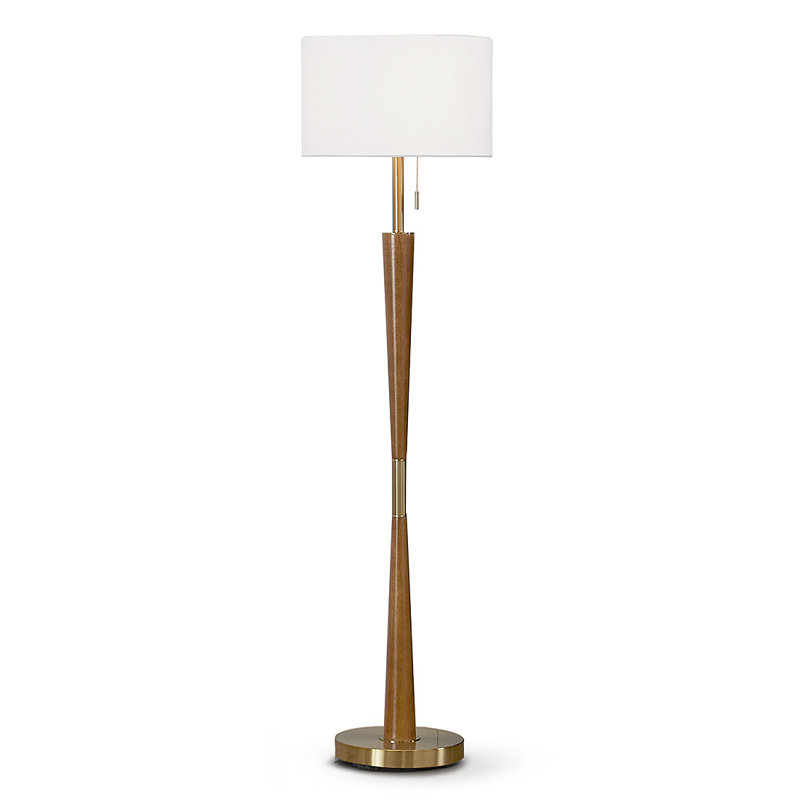 Lampe sur pied 61 po Shisler, Laiton antique