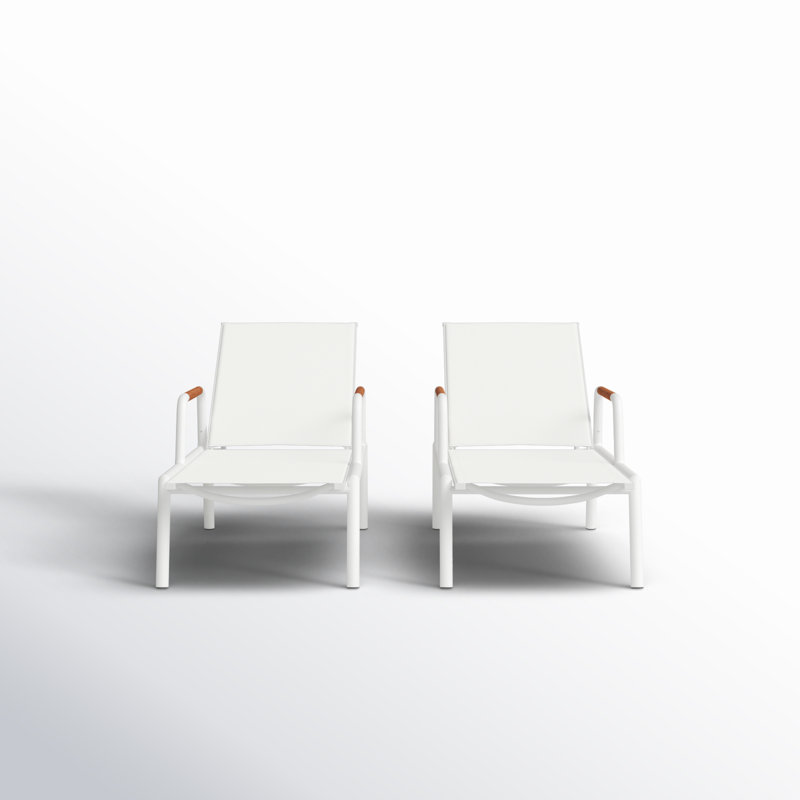 Dean Outdoor Teak Chaise Lounge