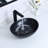 Davivy 15.7" x 13" Matte Black Oval Vessel Sink with Pop Up Drain Ceramic Vessel Sinks