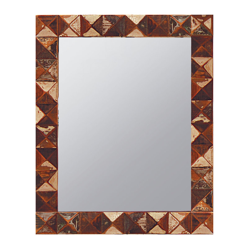 Wood Flat Wall Mirror