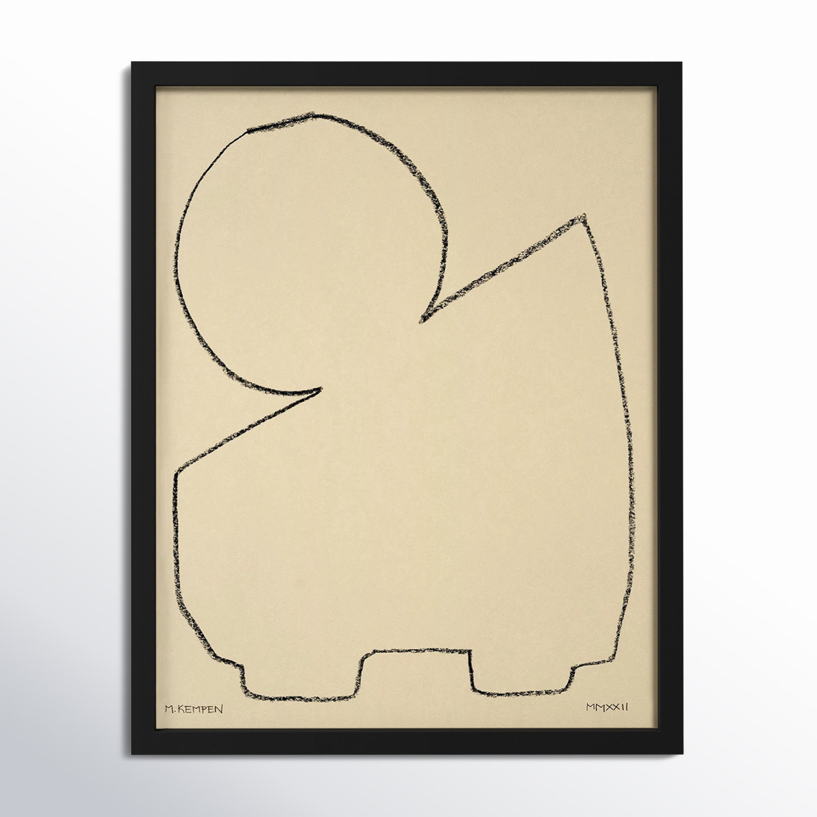 Sand 1 by Michael Kempen, Black Framed, 16" W x 20" H