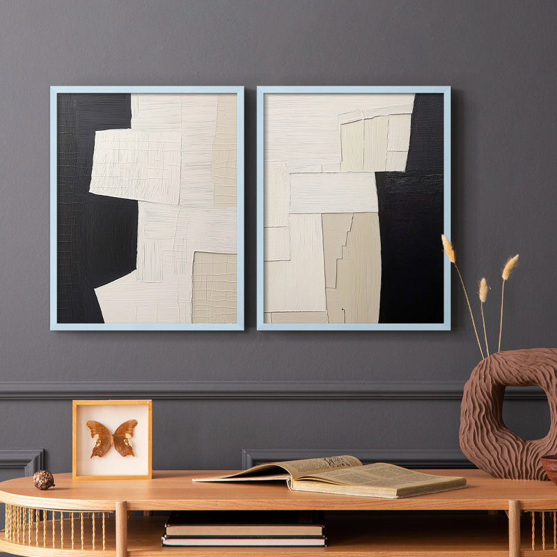 Série ABSTRACT DCLxxviii - reproduction encadrée de qualité supérieure - prête à être accrochée - aucun clou requis - aucun clou requis