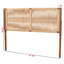 Tête de lit Rae noyer brun avec sangle de style bohémien, H 40,03 po x l 61,99 po x P 1,83 po