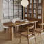 Bureaux en bois massif noyer en demi-cercle-108057904