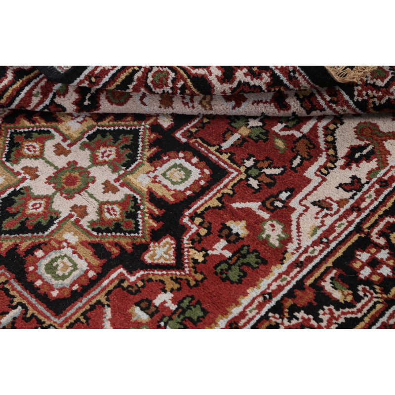Tapis à motif oriental géométrique traditionnel 4 x 6