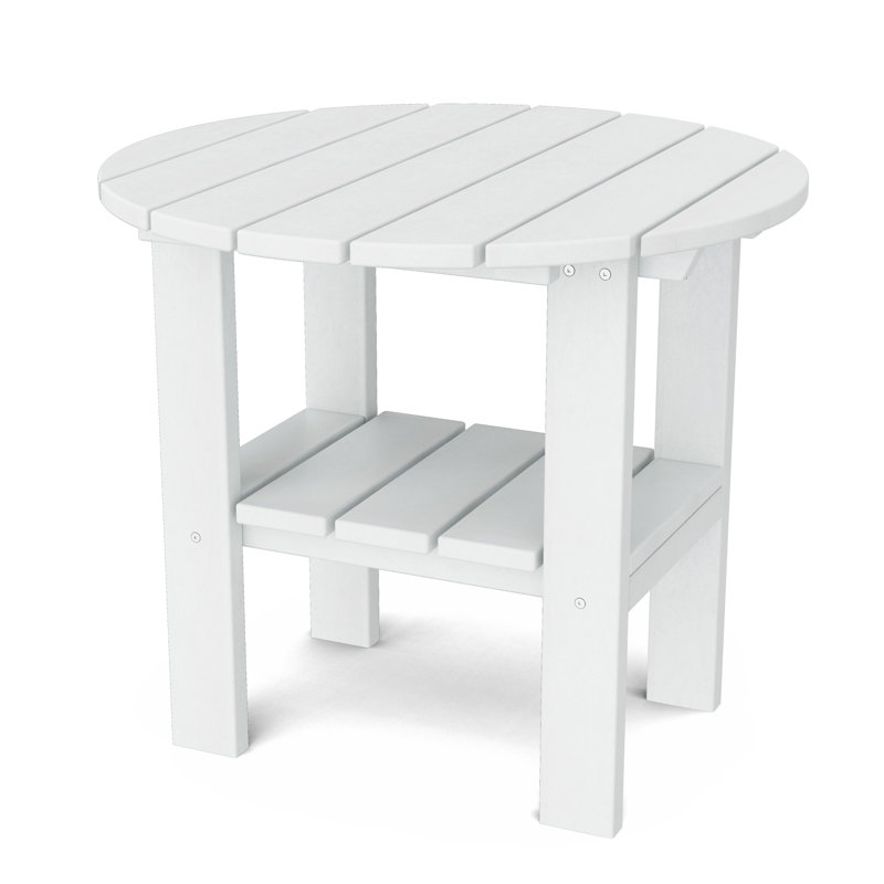 Classic Round Side Table, White