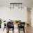7-light Clear Glass Globe Linear Chandelier