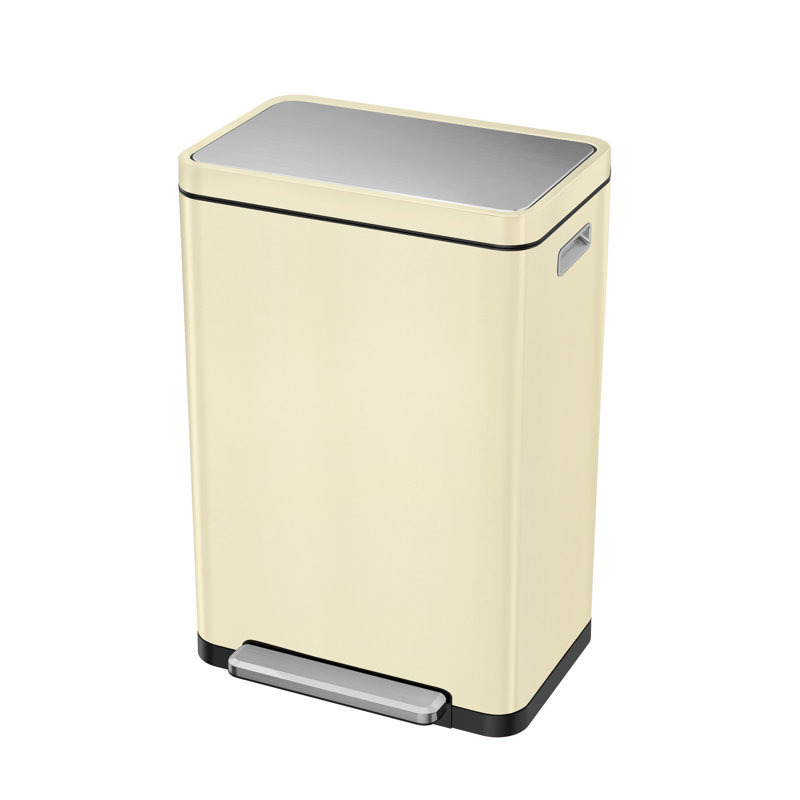 X Cube Kitchen Step-On Rubbish Bin, 40, Cream, 165.60cm H x 91.94cm W x  73.66cm D