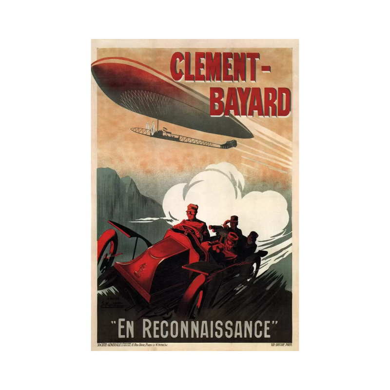 Clement - Bayard (En Reconnaissance) Advertising Vintage Poster by Unknown Artist - Wrapped Canvas Print