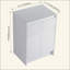 Armoire de rangement autoportante pour salle de bain, 2 portes à fermeture douce