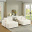 Canapé avec 2 coussins décoratifs et un repose-pieds, Canapé Comfy Sofa-129694473