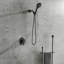 Robinet de douche amovible à 10 jets avec valve noire matte-125502816