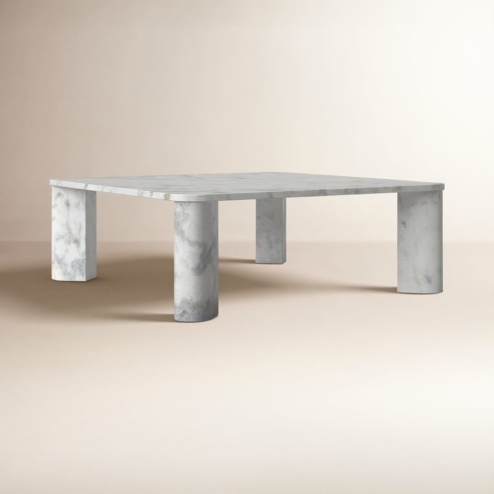 Adile Coffee Table, White/Gray