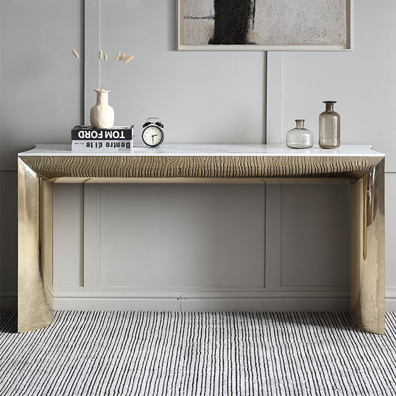 Light luxury simple modern console table, 31.5" H x 70.9" W x 15.7" D