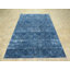 Tapis unique en laine noué à la main bleu 6 pi 3 po x 9 pi 4 po Ezekiella