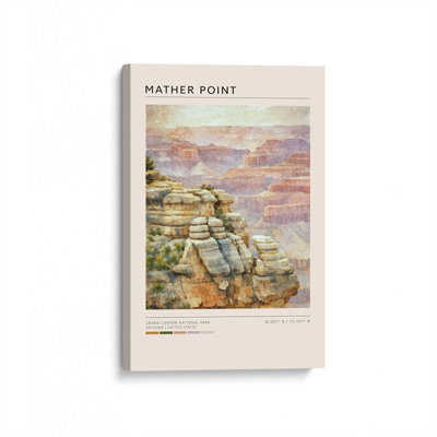 Mather Point, Grand Canyon Canvas Art Print