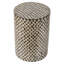 Cylindrical Garden Capiz Stool, Accent Side Table