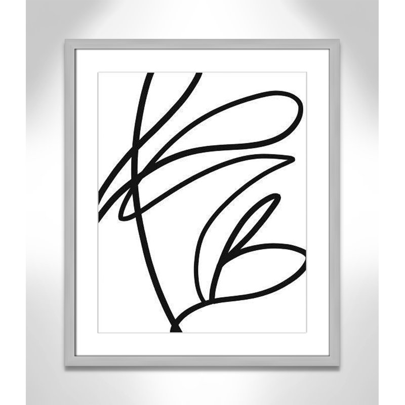«Line And Collection Young and Restless On Paper» par Leah Straatsma, dessin au trait, H 25,5 po x l 21,5 po x P 1,25 po