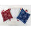 Coussin décoratif rouge en velours brodé, motif de fêtes, avec garniture, 50 x 50 cm, lot de 2