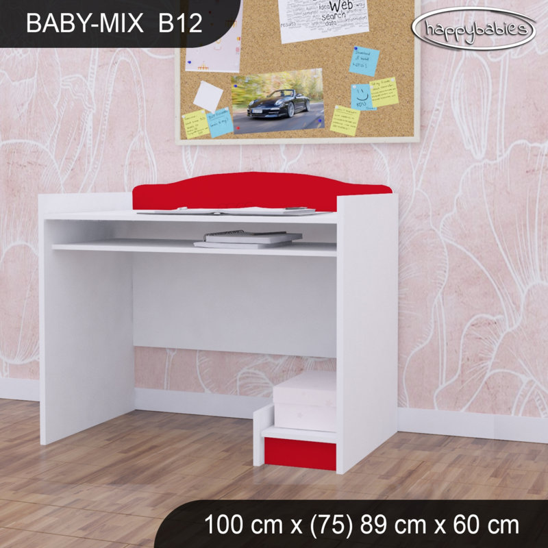 100cm Computer Desk, Red