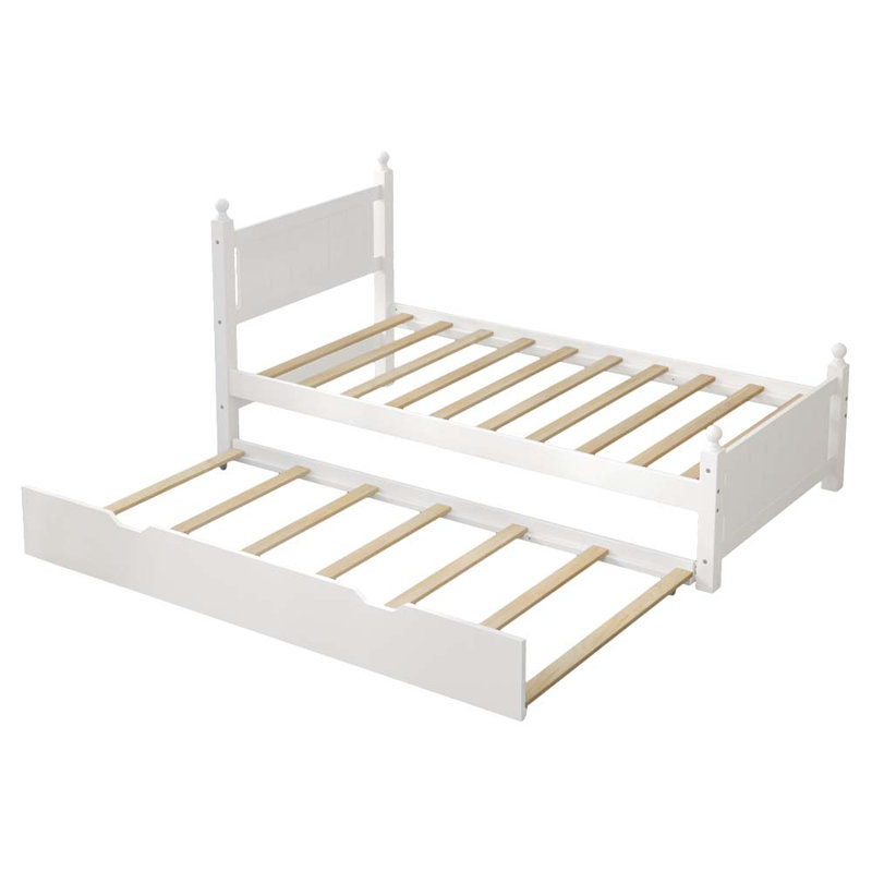 Lit plateforme avec rangement Miltona, Lit simple