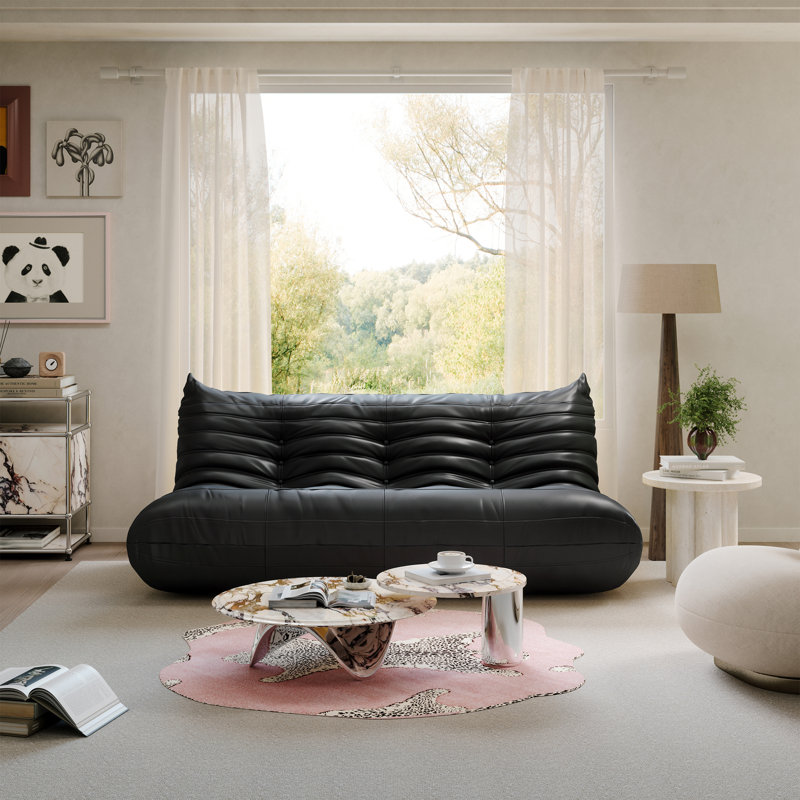 Castleberry Lazy Sofa Bean Bag Chair Floor Sofa Boneless Couch Compression Fireside Lounger Accent Chair for Living Room, Bedroom, Apartment (Available in Multiple Colors)