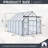 8X10 Polycarbonate Greenhouse With Double Door For Outdoor Backyard Black
