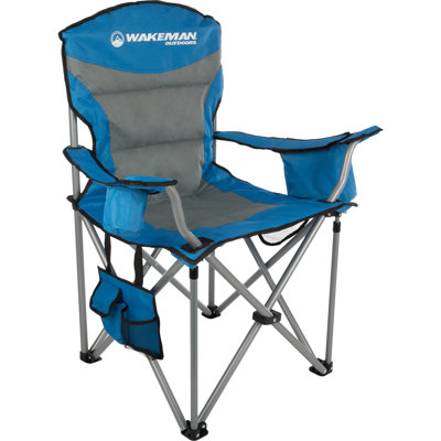 Wakeman Outdoors Oversized Heavy Duty Camping Chair -Folding Chair for Camp Sites, Tailgates, Beach
