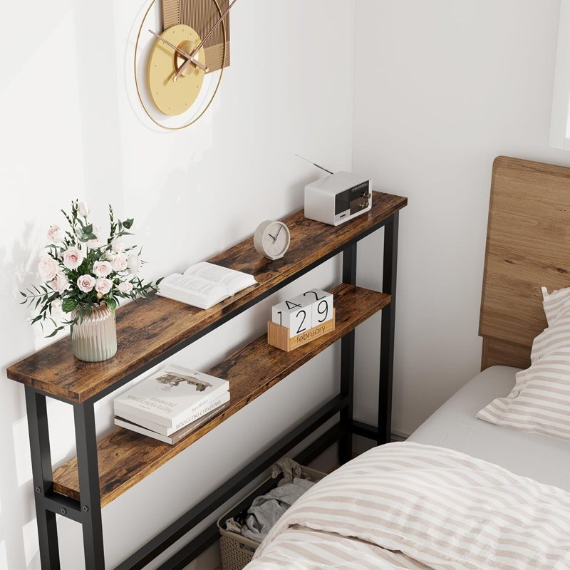 Borough Wharf Slim Console Table for Hallway, 100cm Thin End Table ...