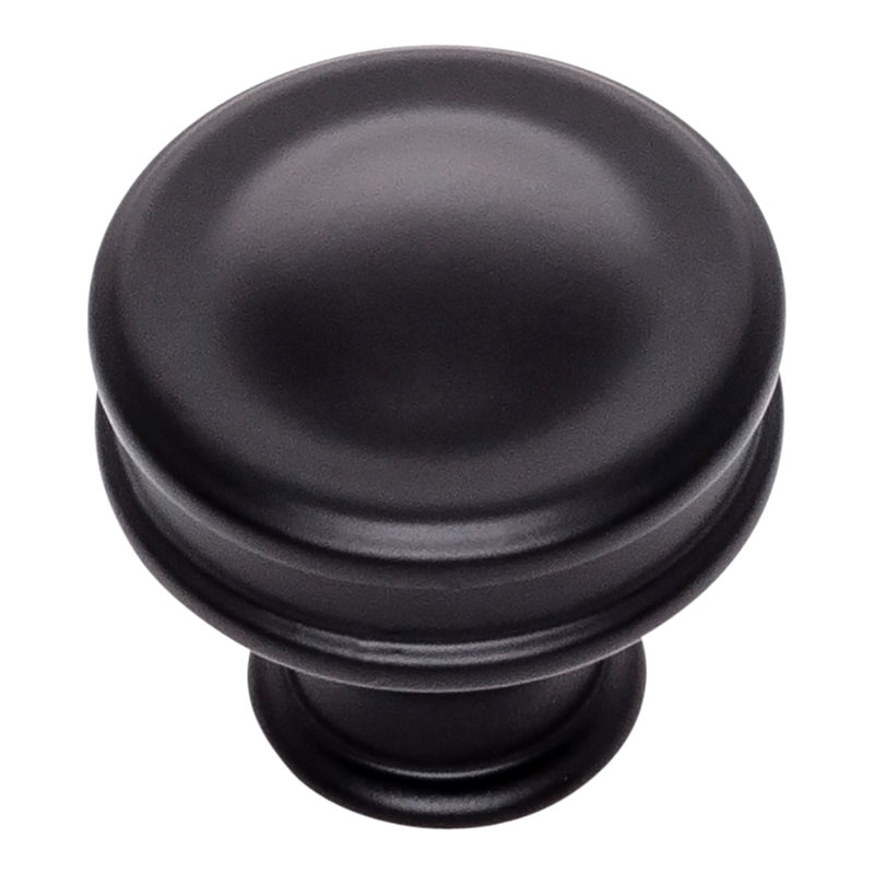 Oskar 1 1/4" Diameter Round Knob, Matte Black