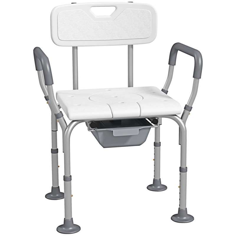 Chaise de douche avec dossier et accoudoirs