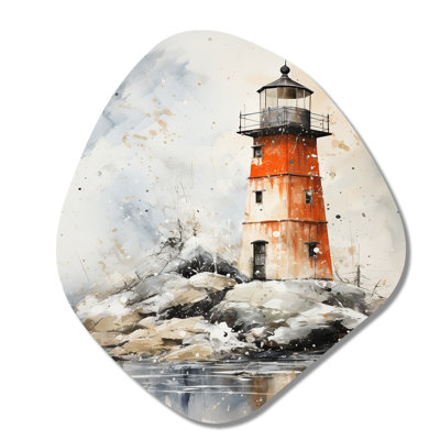 Amellie - Lighthouses Nebula Shape Asymmetric Metal Wall Art