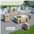 Rectangle Stone Propane Smokeless Fire Pit Table with Hidden Fuel Tank-87467614