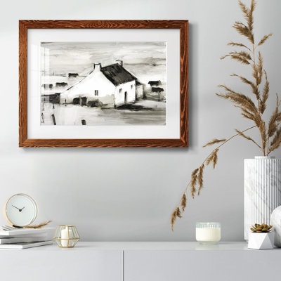 «English Farmhouse II», reproduction encadrée rustique avec tableau mat