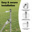 Euro Fence With 7 Posts Galvanised Steel-1314009025-1314009036