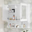 Armoire de salle de bain murale avec tablettes réglables, rangement ouvert et miroir haute définition-668113803