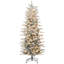 Arbre de Noël artificiel haute 6 pi HOMcom avec 636 branches floquées dans la neige