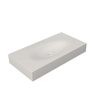 Solid Surface Basin with Waterfall Edge Design