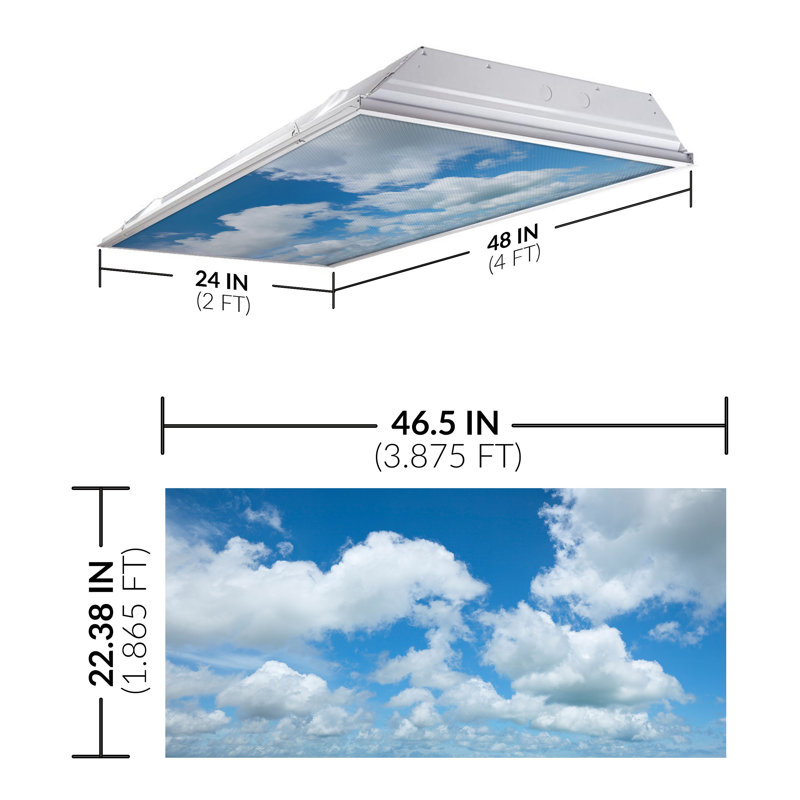 Octo Lights - Fluorescent Light Covers - Flexible Ceiling Light Diffuser Panels - Decorative Clouds - For Classrooms And Offices - 002