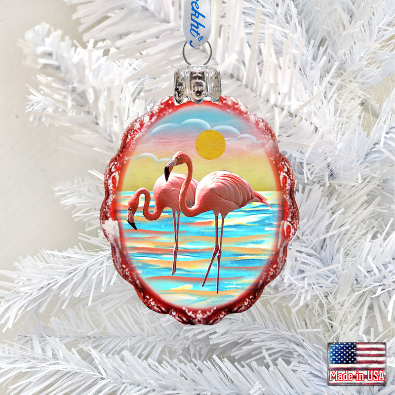 Ornement en verre Flamingo At Sun