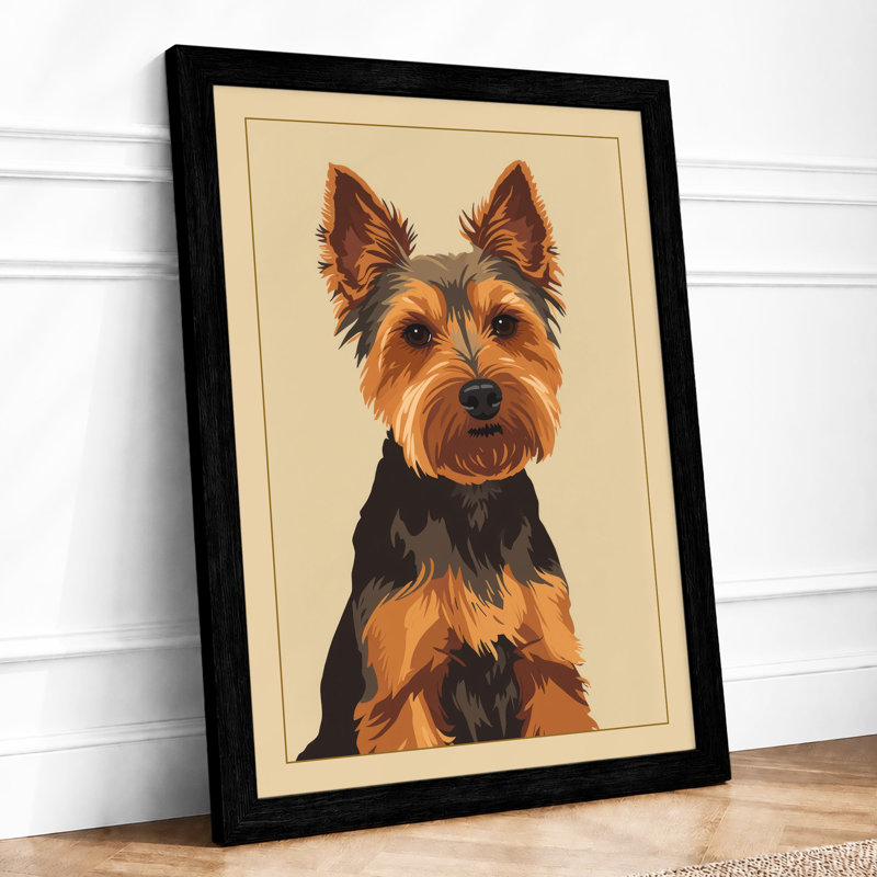 Distinguished Terrier Modern - Framed Print, A1 - 84.1 x 59.4 cm, Black
