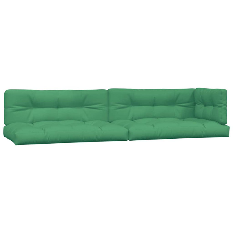 Pallet Cushion Set of 5 Green 100 Percent Polyester Medium Outdoor Pallet Cushions, Green