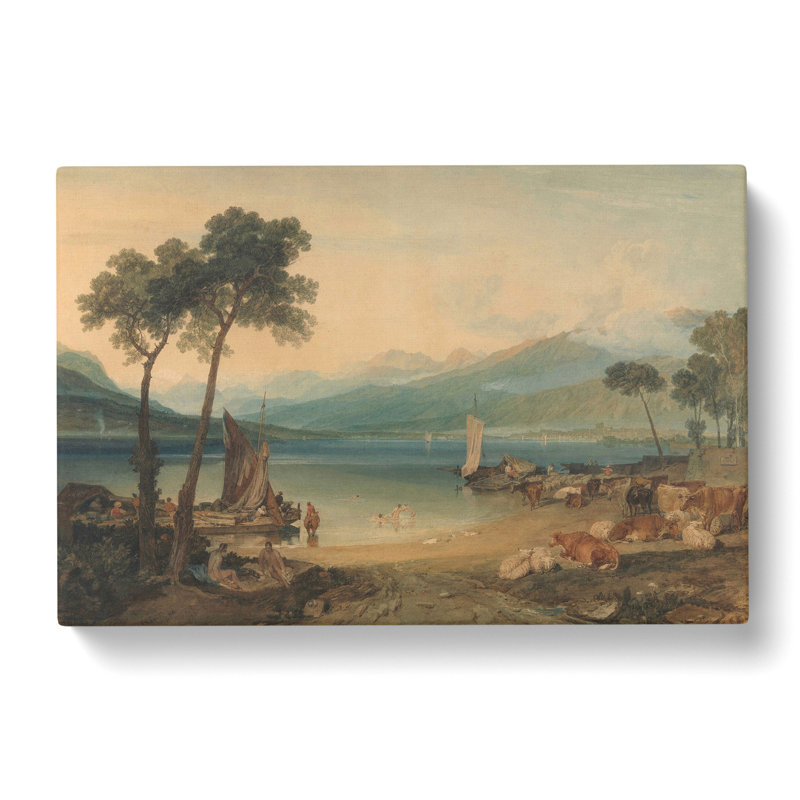 Lake Geneva by Joseph Mallord William Turner - Wrapped Canvas Painting, 35cm H x 50cm W x 3cm D