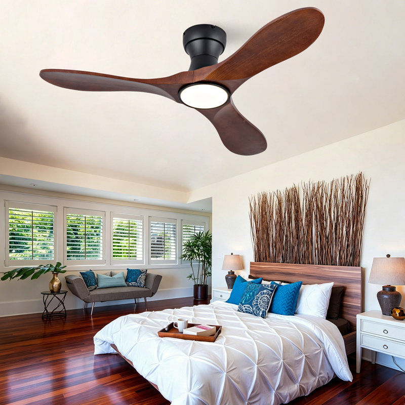 Ceiling Fan, Brown Wood