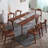 Brown Rectangular Solid Wood Dining Table