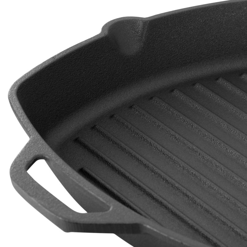 11'' Cast Iron Grill Pan / Griddle Set
