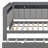 Modern Full Size Daybed With Storage Shelves And Trundle,USB Ports And LED Light,Desk And Upholstered Headboard-1252457136