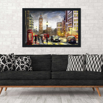 «London Streets», reproduction encadrée