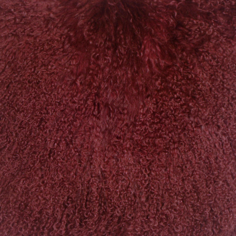Wool Reversible Throw Pillow, Wine, Polyfill Insert